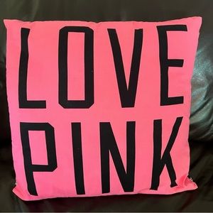 Victoria’s Secret pink throw pillow